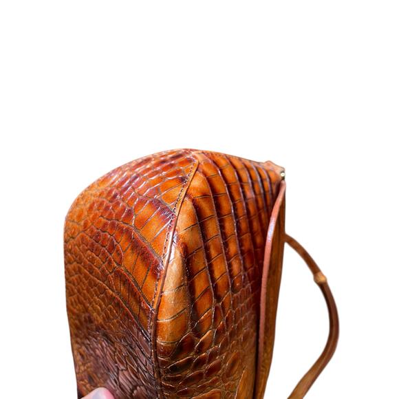 Brahmin Crocodile Embossed Daria Ombre Y2K Baguette Shoulder Bag - Picture 11 of 13